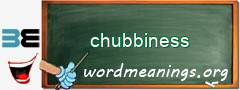 WordMeaning blackboard for chubbiness